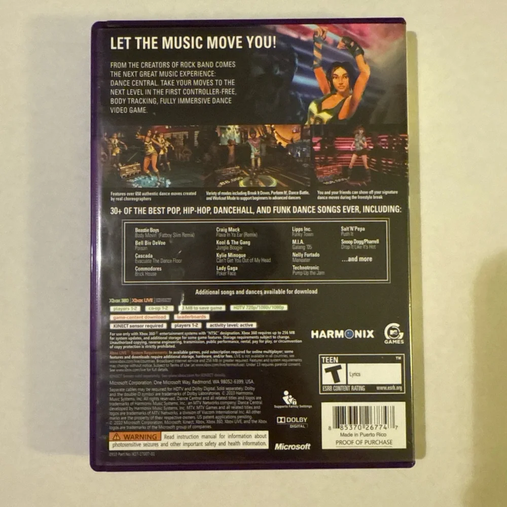 Dance Central - Microsoft Xbox 360 Perfect Condition